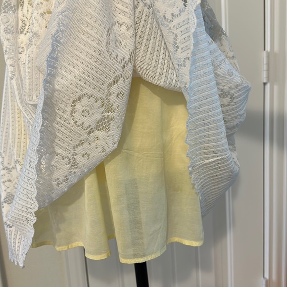 Free People White and Yellow Lace Dress - Picture 4 of 12